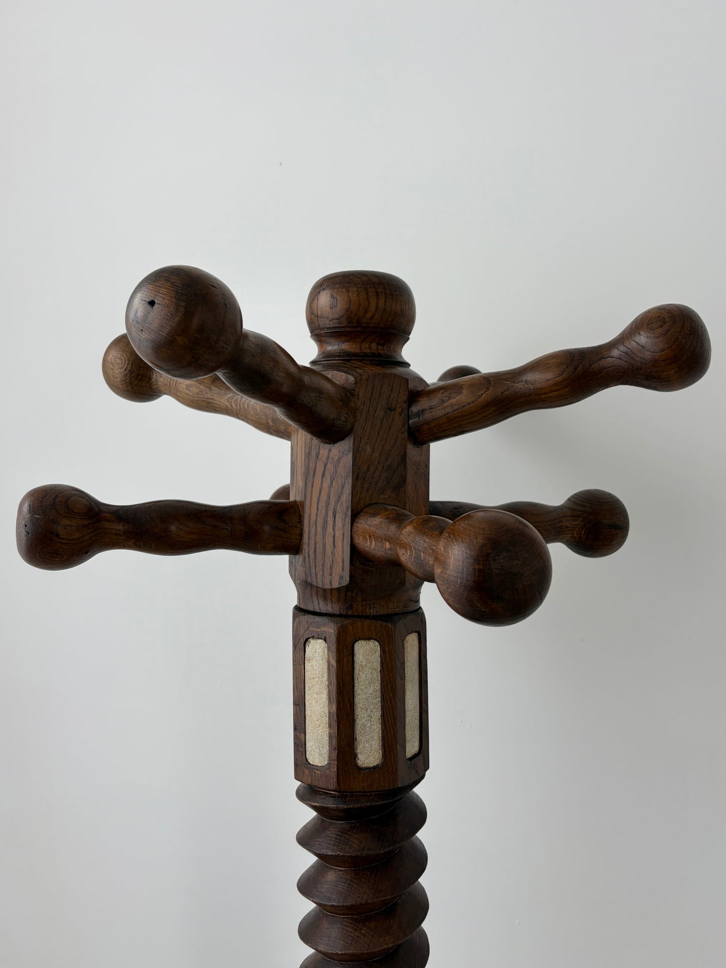 Carved Oak Coat Stand