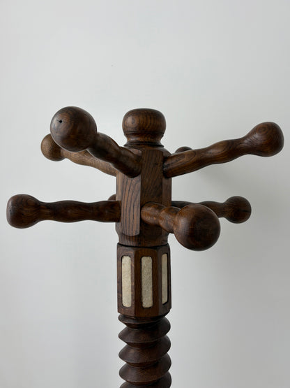 Carved Oak Coat Stand