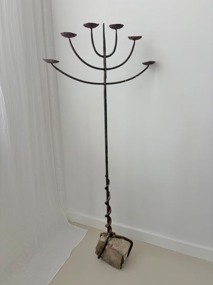 Floor Standing Brutalist Candelabra