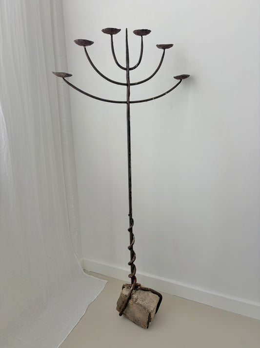 Floor Standing Brutalist Candelabra