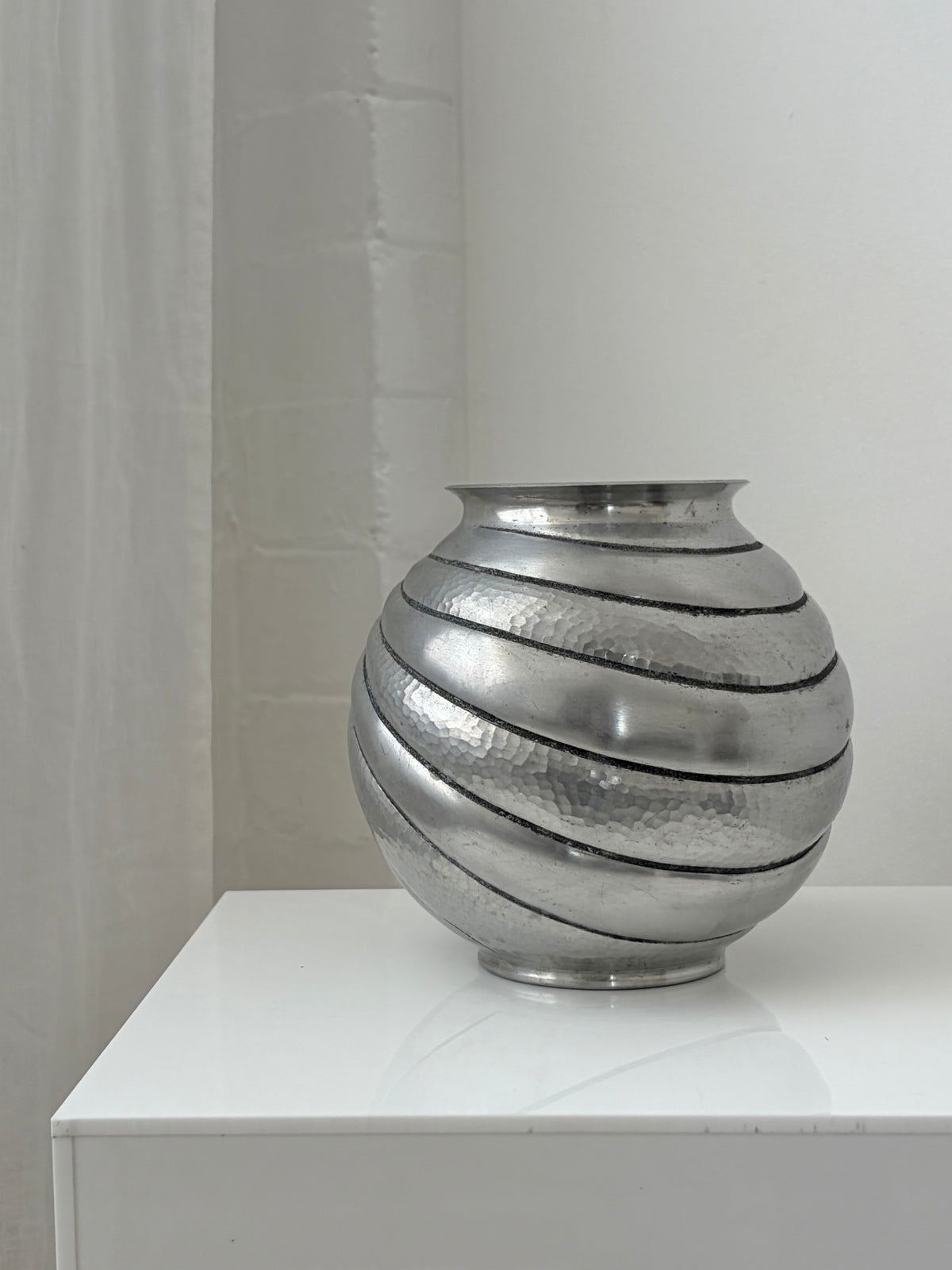 Hammered Aluminium Vase