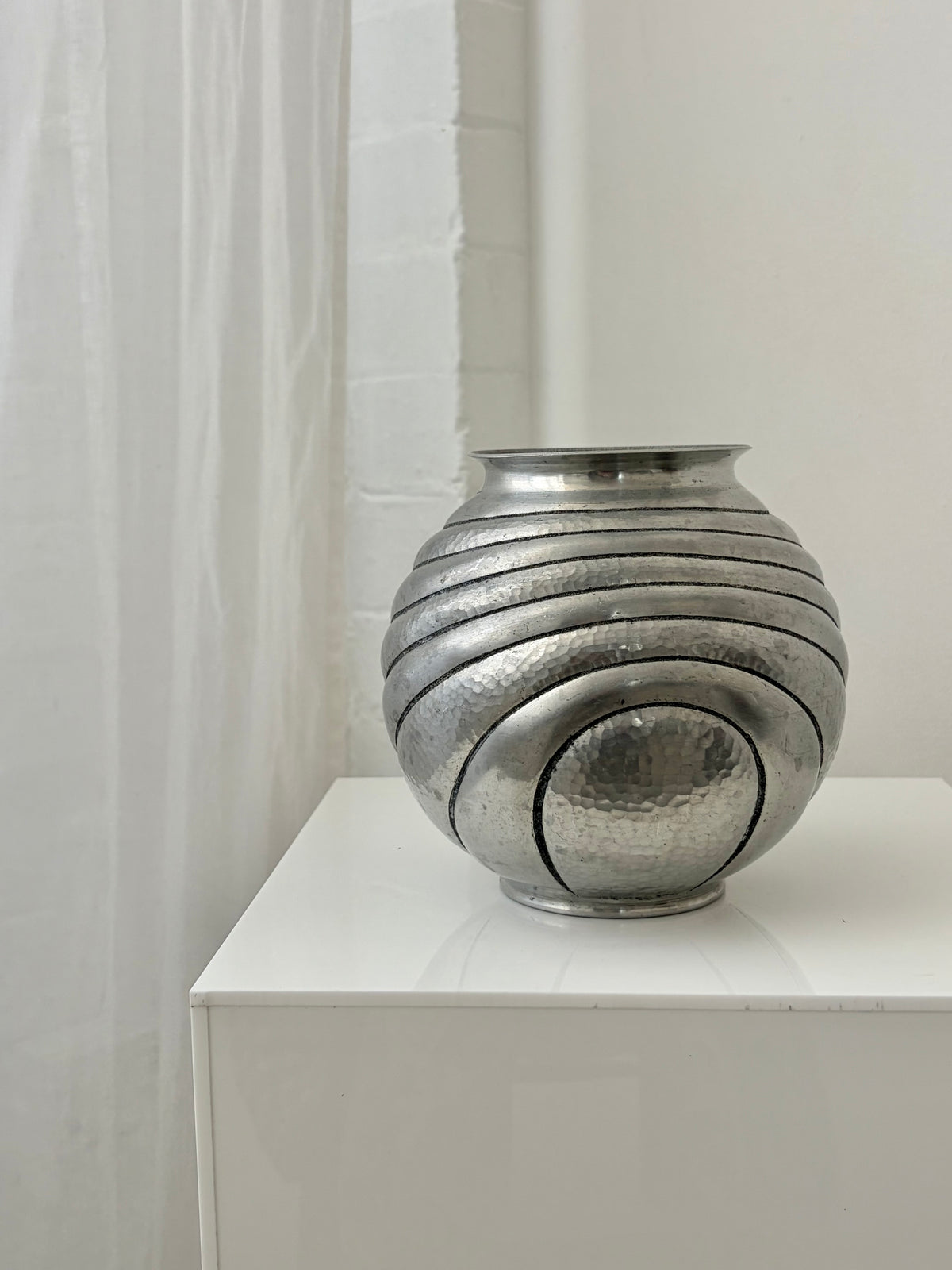 Hammered Aluminium Vase
