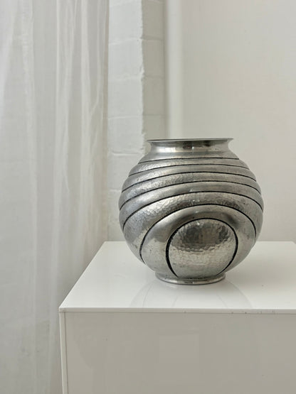 Hammered Aluminium Vase