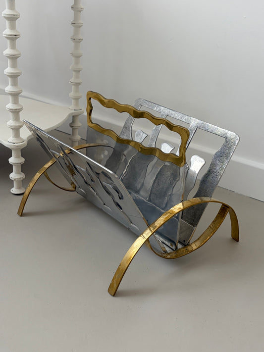 Mixed Metal Magazine Rack