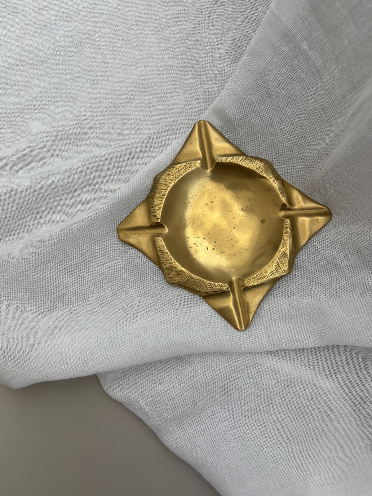 Brutalist Bronze Ash Tray