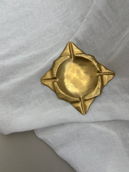 Brutalist Bronze Ash Tray