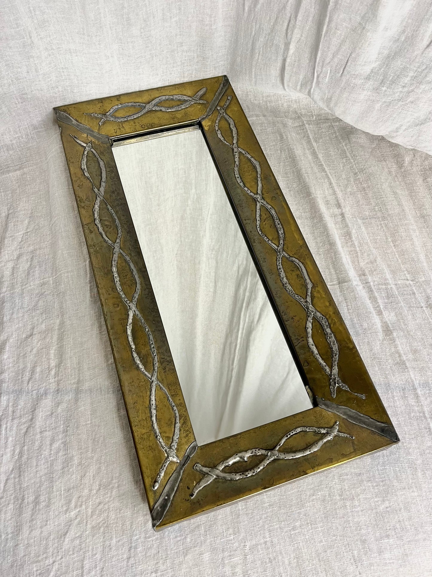 Brutalist Mirror Attributed to Jean Goadère