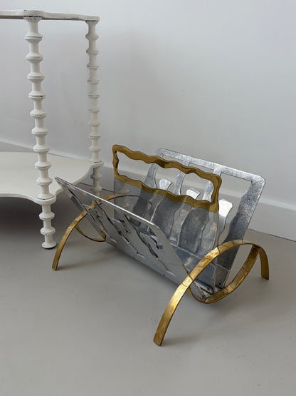 Mixed Metal Magazine Rack
