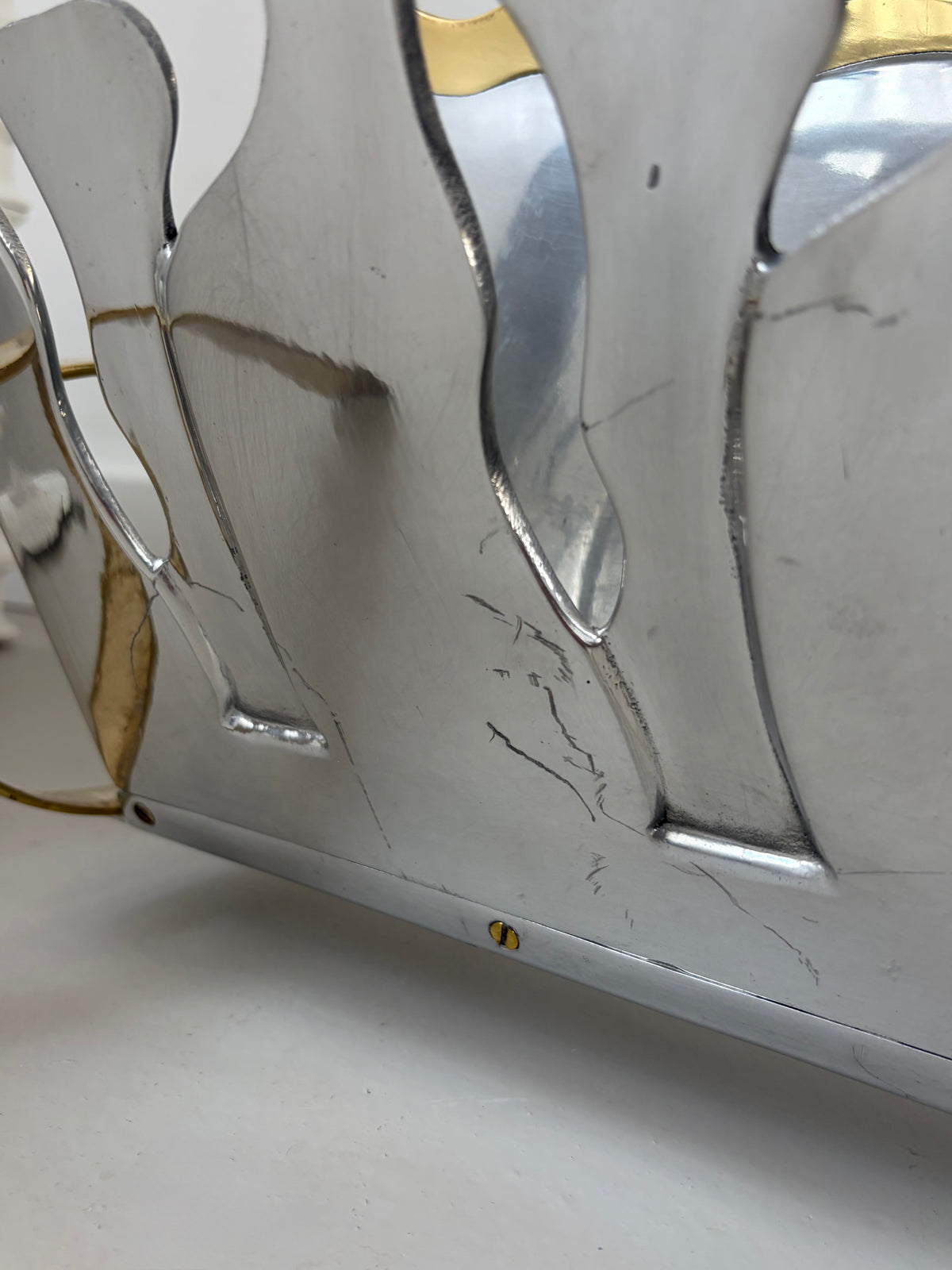 Mixed Metal Magazine Rack