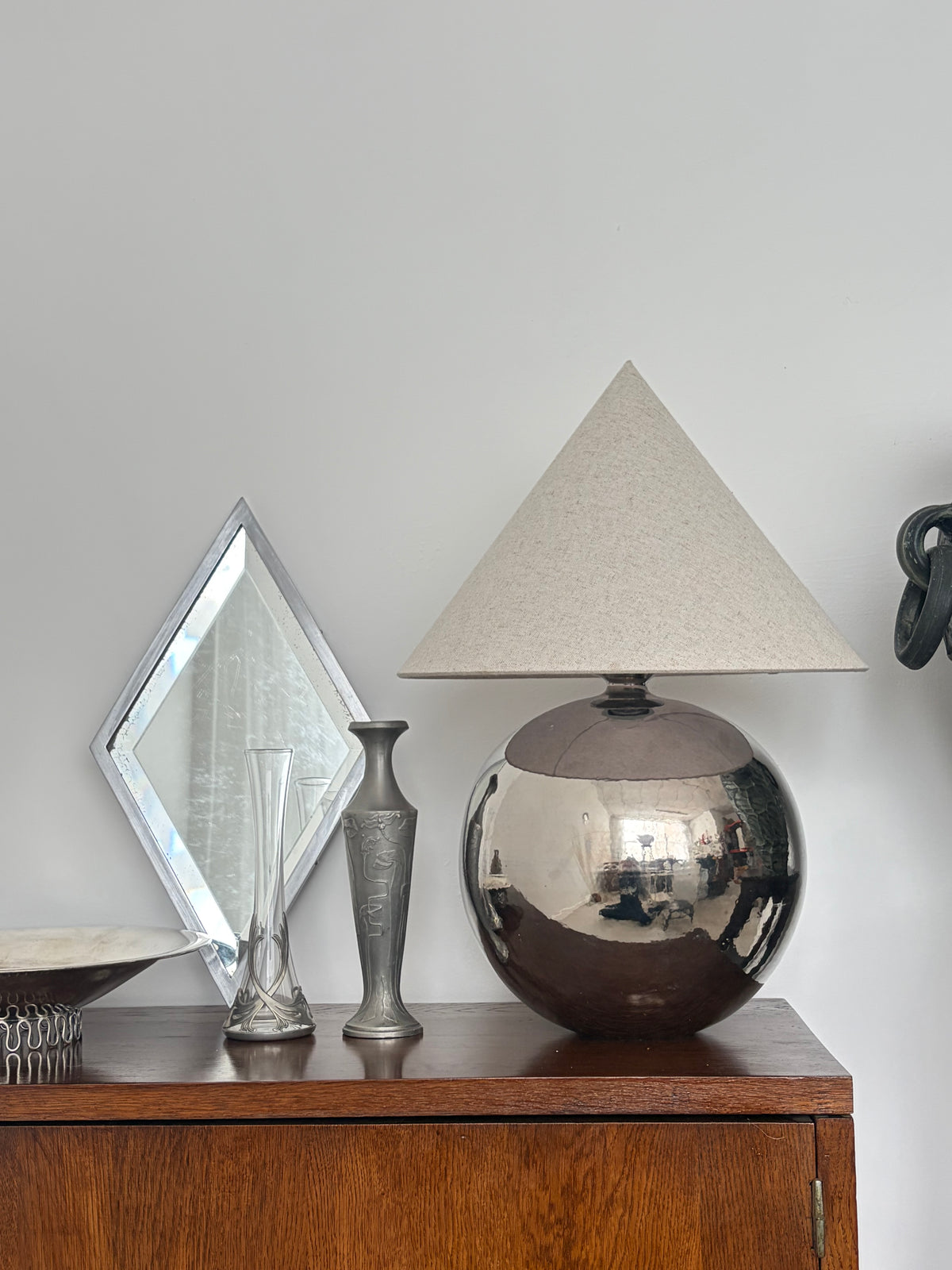 Italian Ceramic Ball Lamp